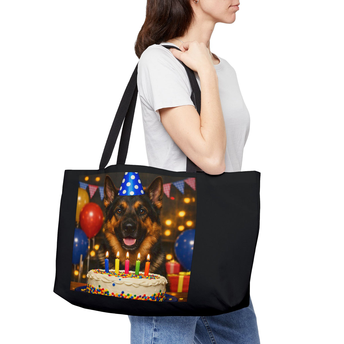 Birthday Buddy German Shepherd Weekender Tote Bag