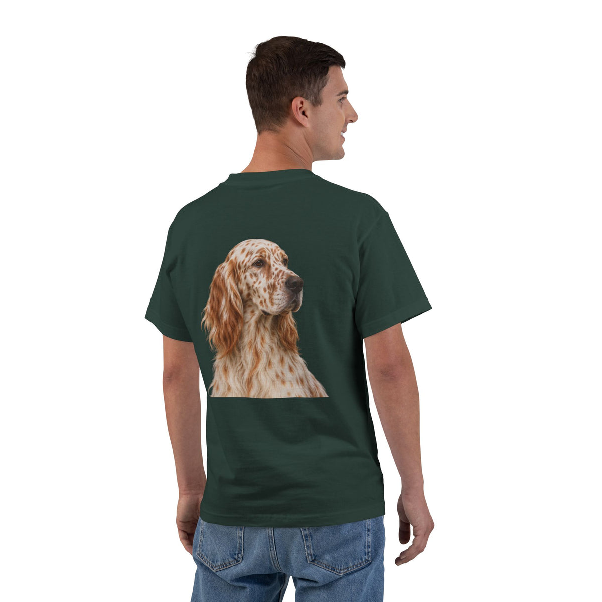 English Setter Head Men's Short-Sleeve Crewneck Tee