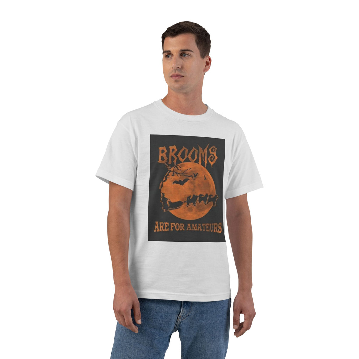 Brooms Are For Amateurs Men's Short-Sleeve Crewneck Tee