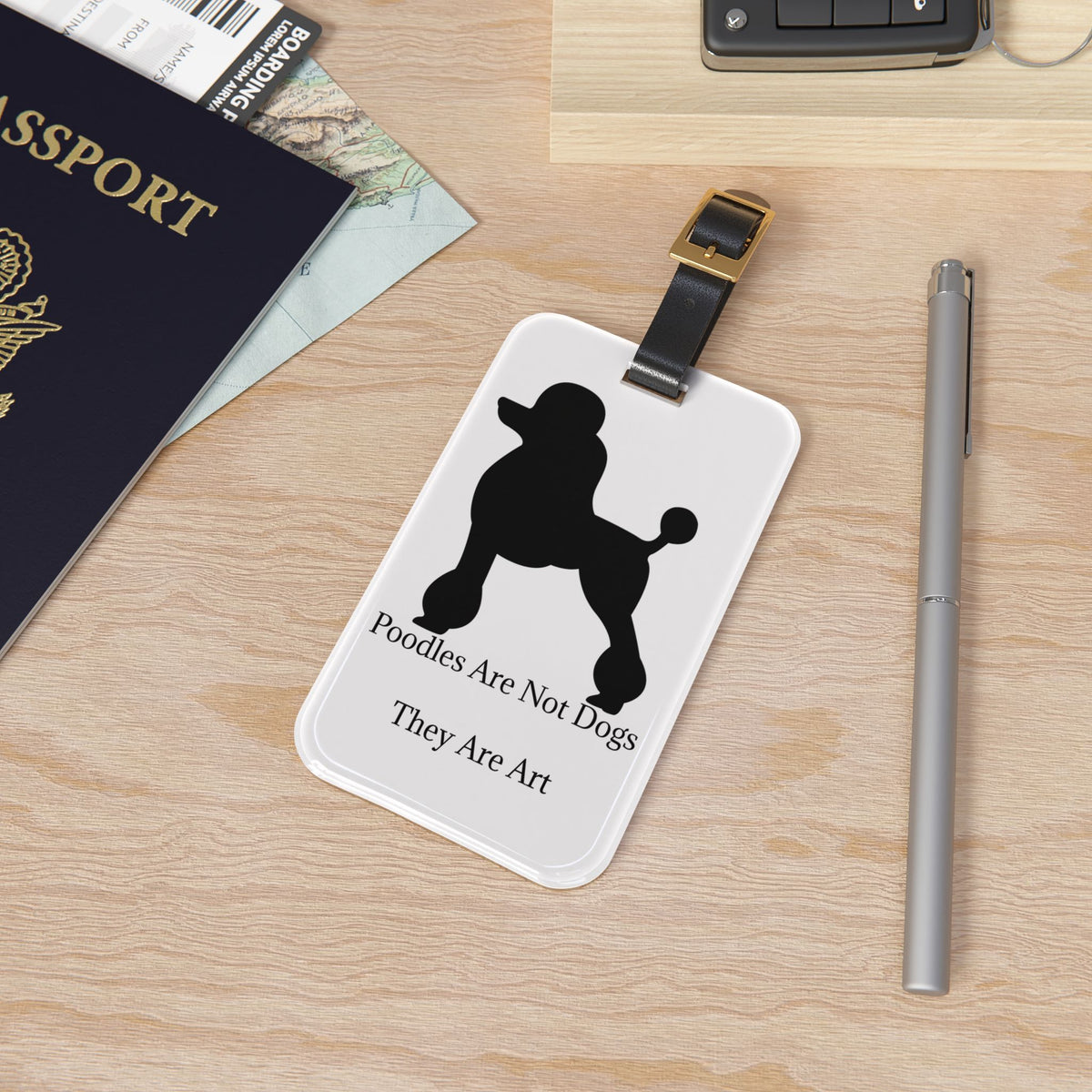 Not Dogs Leather Strap Luggage Tag