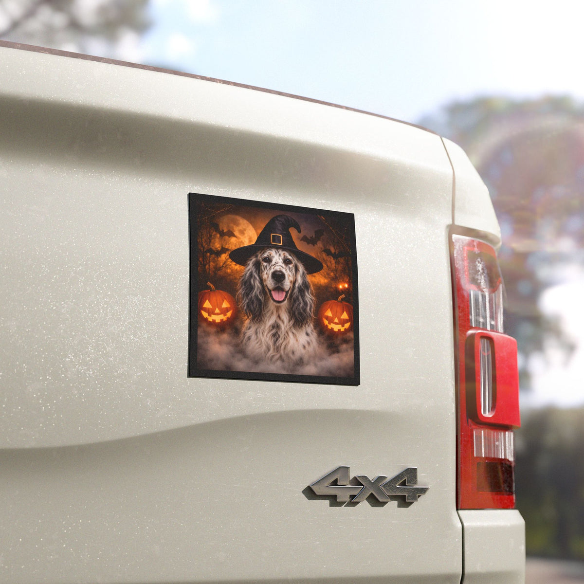 Witch Hat Pack English Setter Indoor/Outdoor Magnet