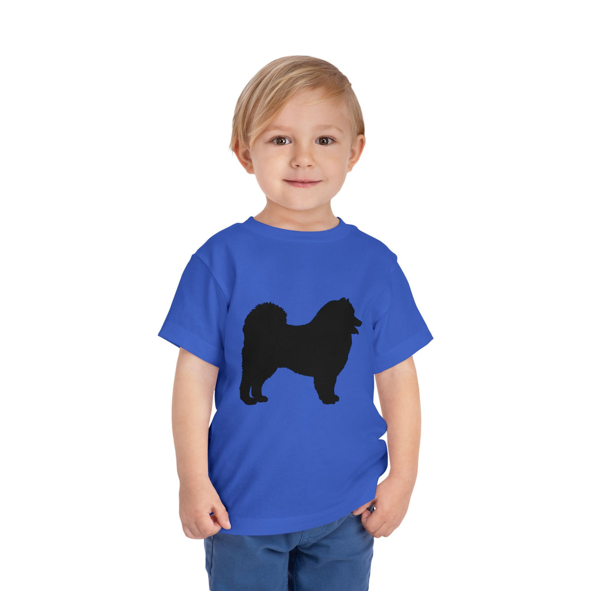 Samoyed Silhouette Toddler Unisex Short Sleeve Crewneck Tee