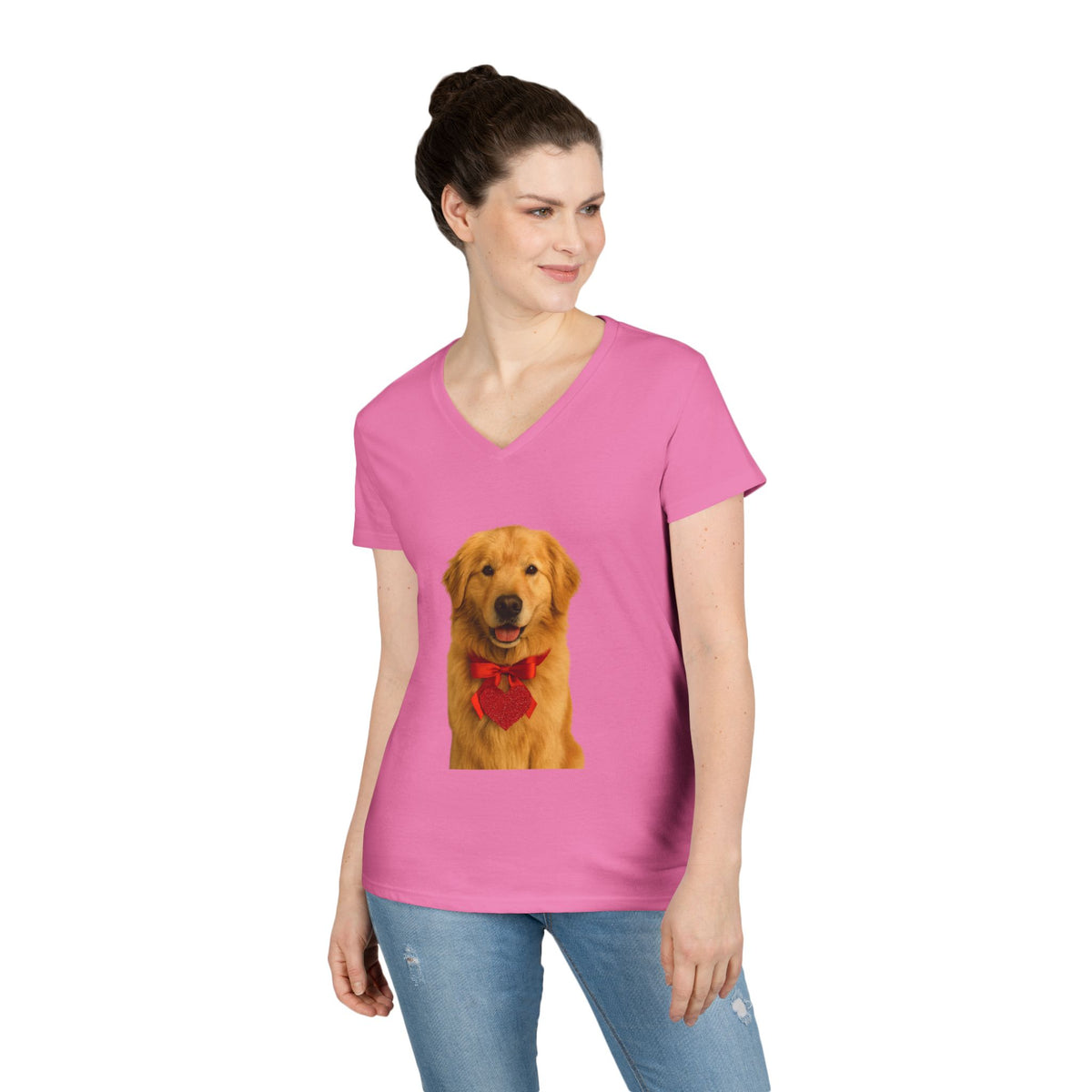 Cupid's Companion Golden Women's V-Neck Tee