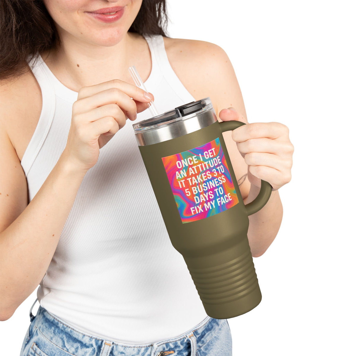 Fix My Face Insulated Travel Mug