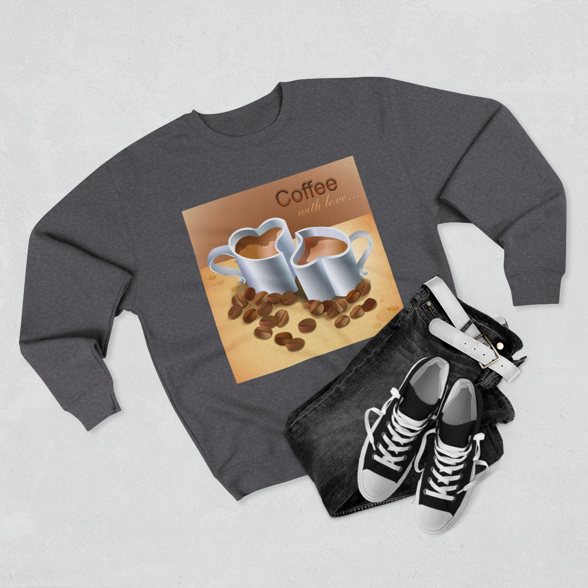 Coffee With Love Unisex Crewneck Sweatshirt