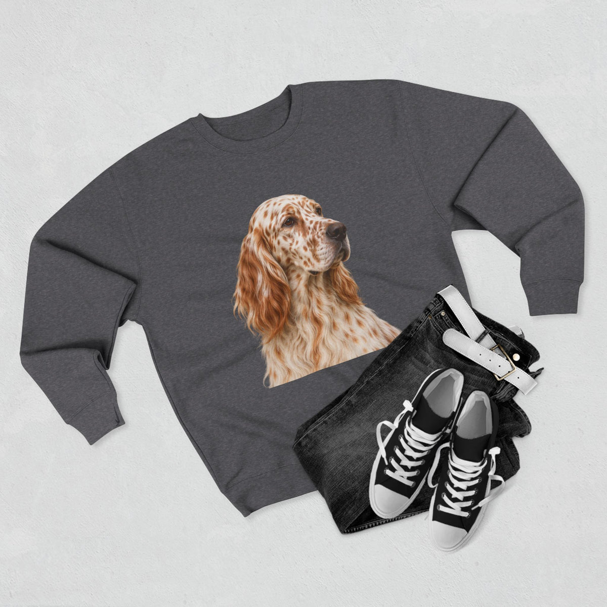 English Setter Head Unisex Crewneck Sweatshirt