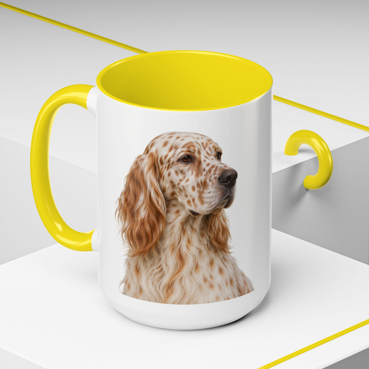 English Setter Head 2-Tone Coffee Mug