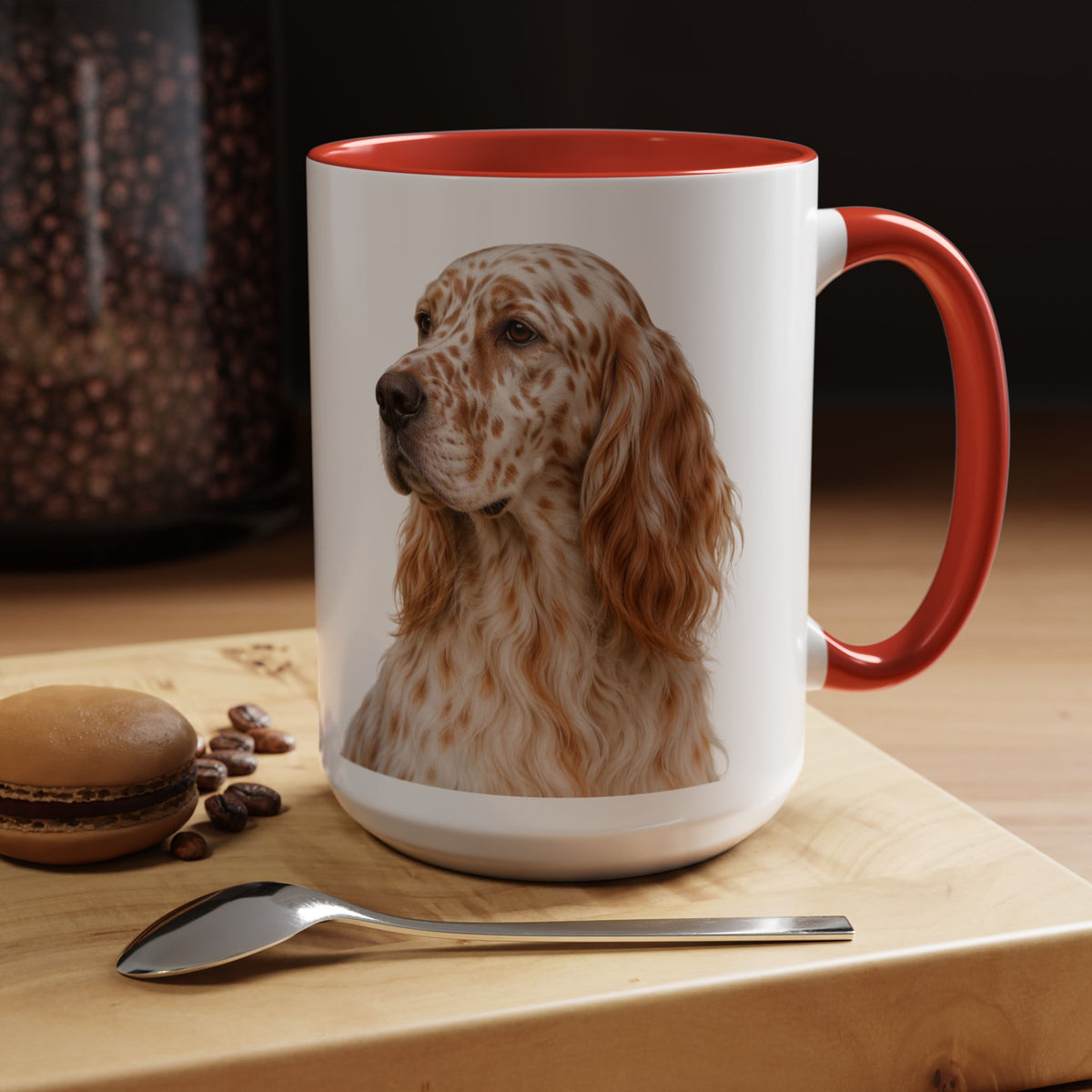 English Setter Head 2-Tone Coffee Mug