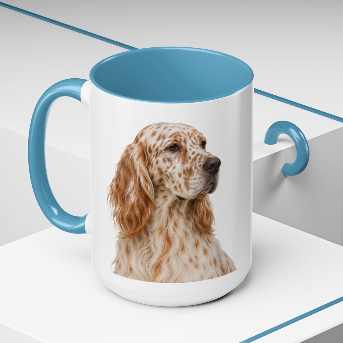 English Setter Head 2-Tone Coffee Mug