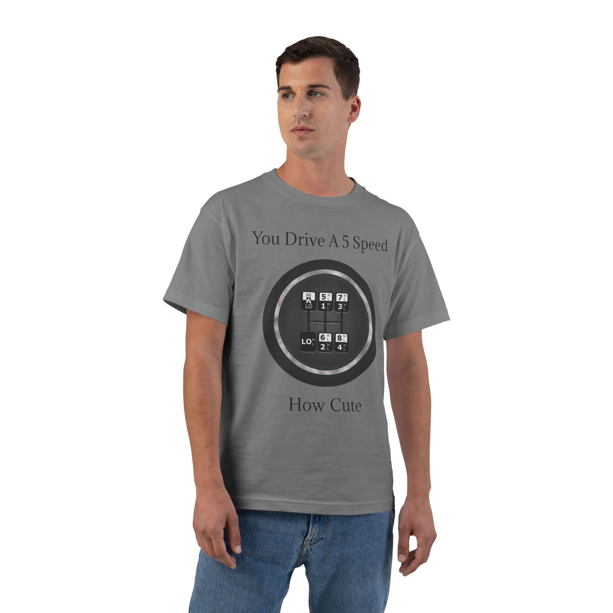 5 Speed How Cute Men's Short-Sleeve Crewneck Tee