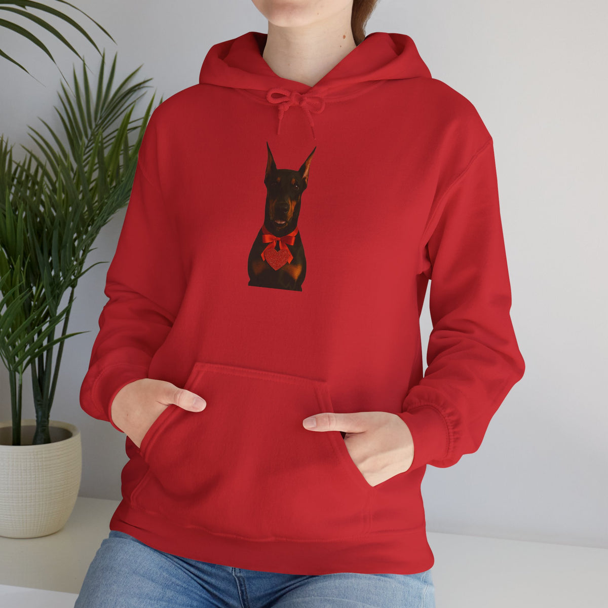 Cupid's Companion Doberman Unisex Hoodie