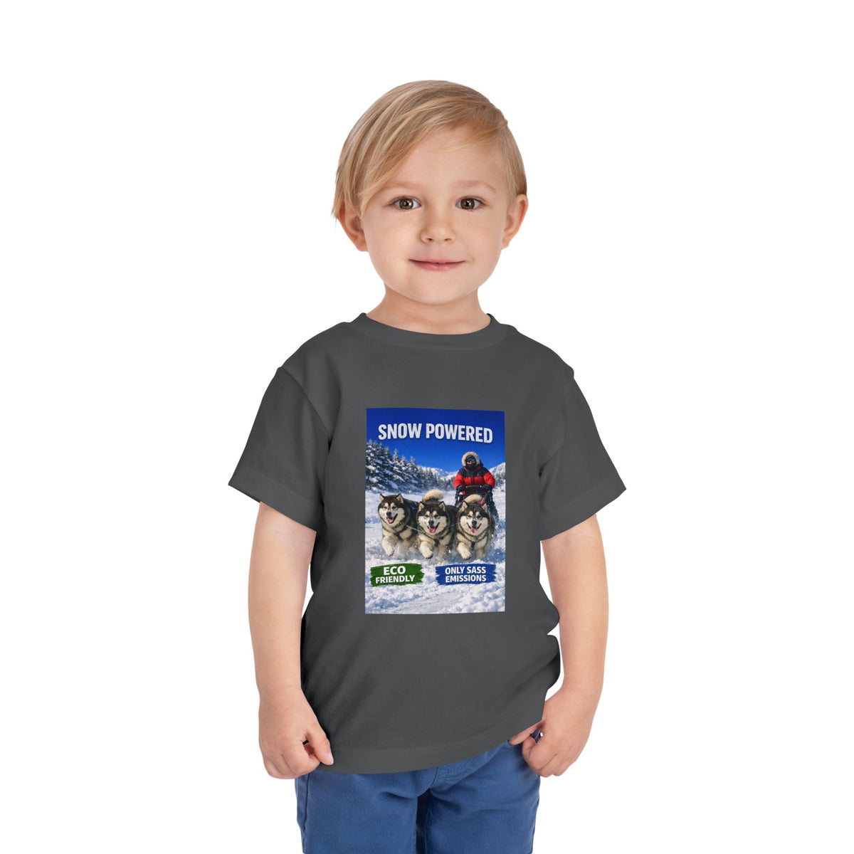Snow Powered Toddler Unisex Short Sleeve Crewneck Tee