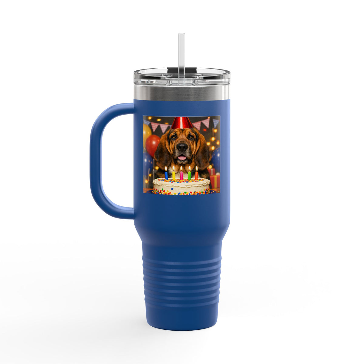 Birthday Buddy Bloodhound Insulated Travel Mug