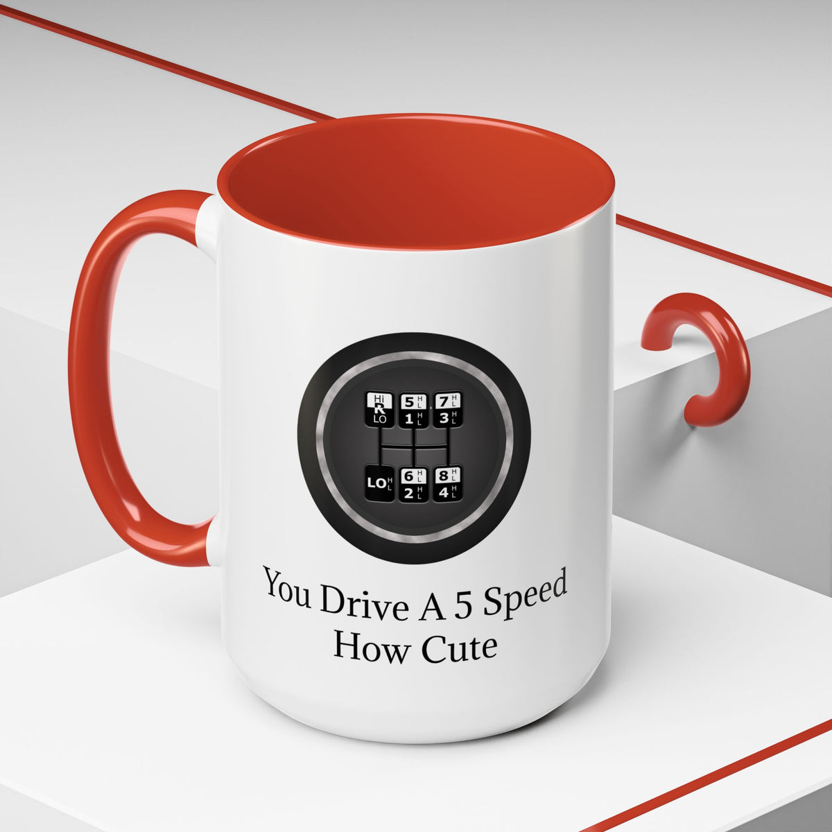 5 Speed How Cute 2-Tone Coffee Mug