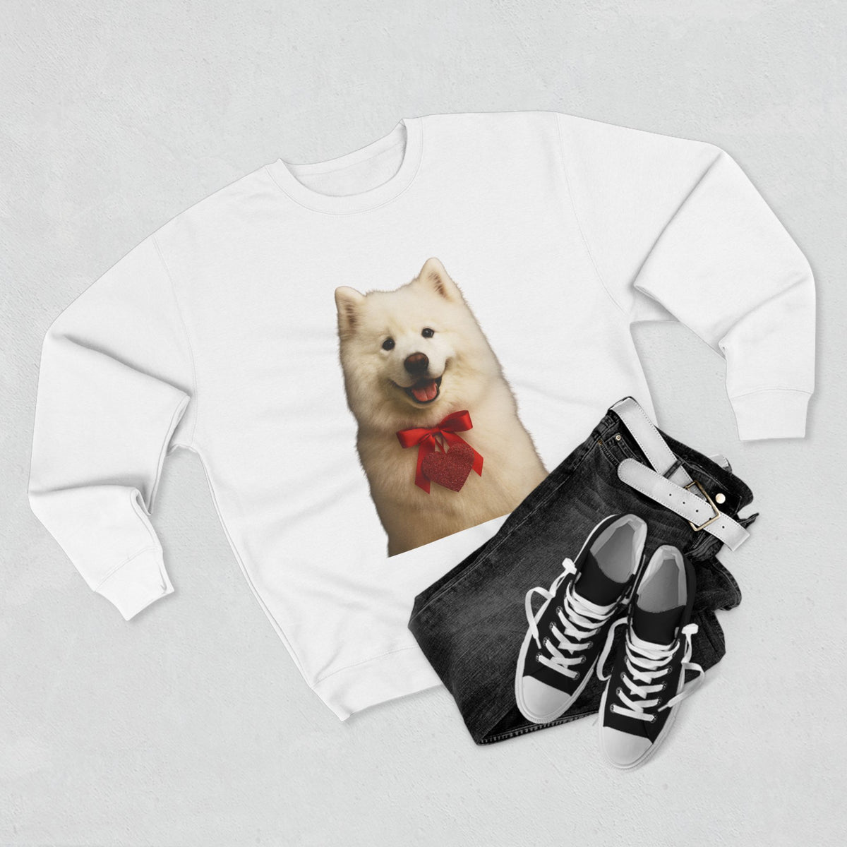 Cupid's Companion Samoyed Unisex Crewneck Sweatshirt