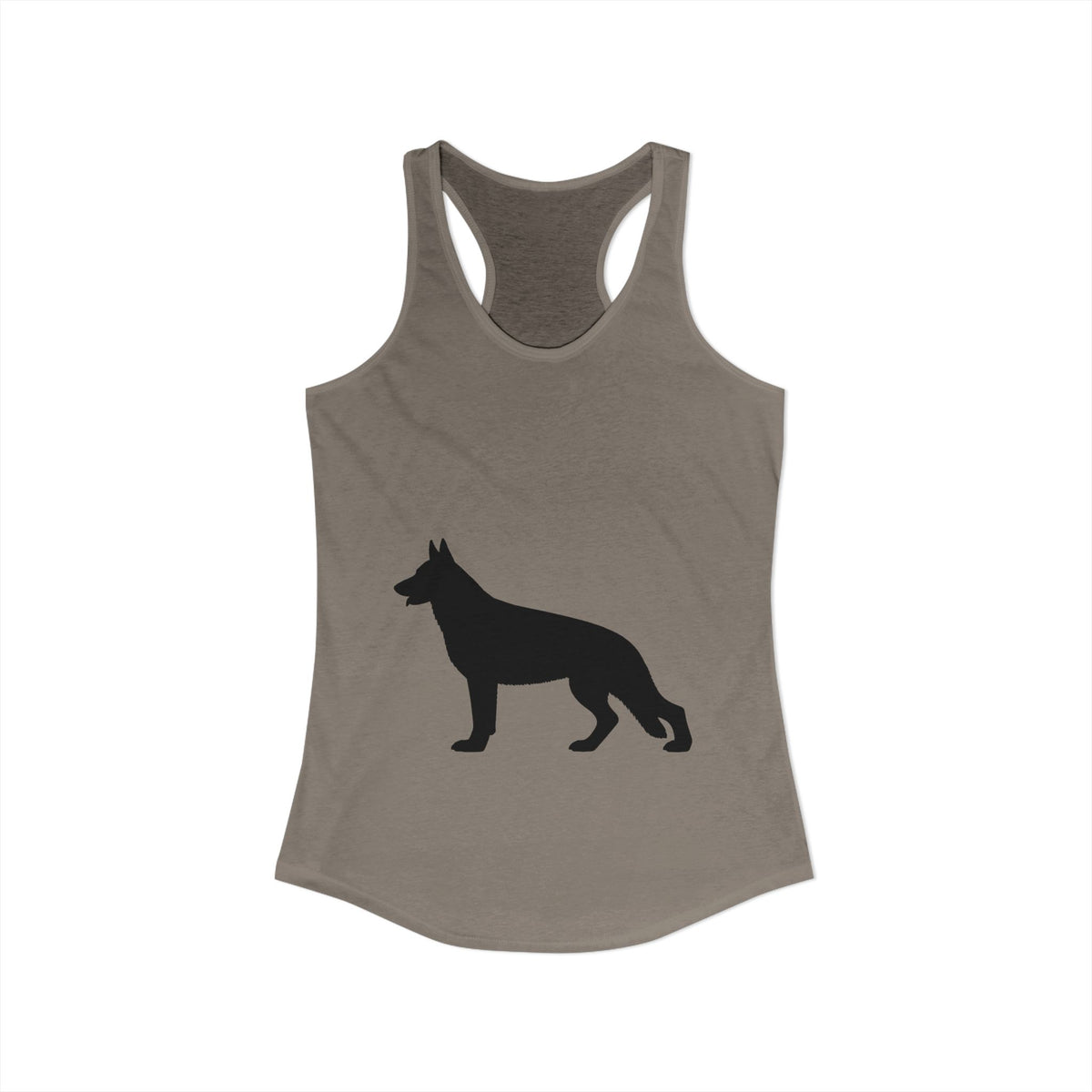 German Shepherd Silhouette Women's Racerback Tank