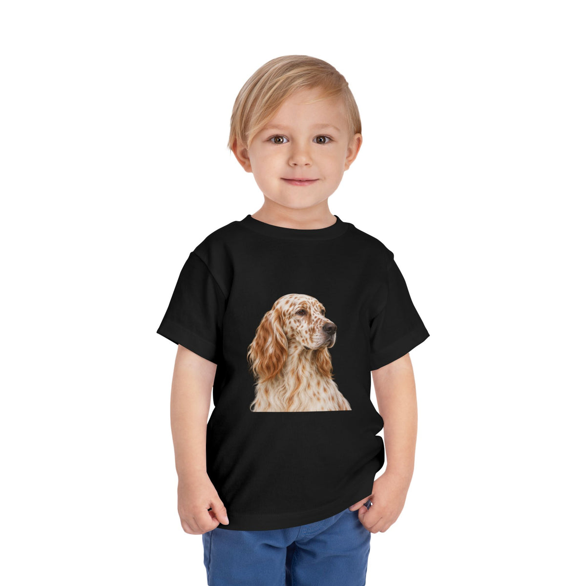 English Setter Head Toddler Unisex Short Sleeve Crewneck Tee