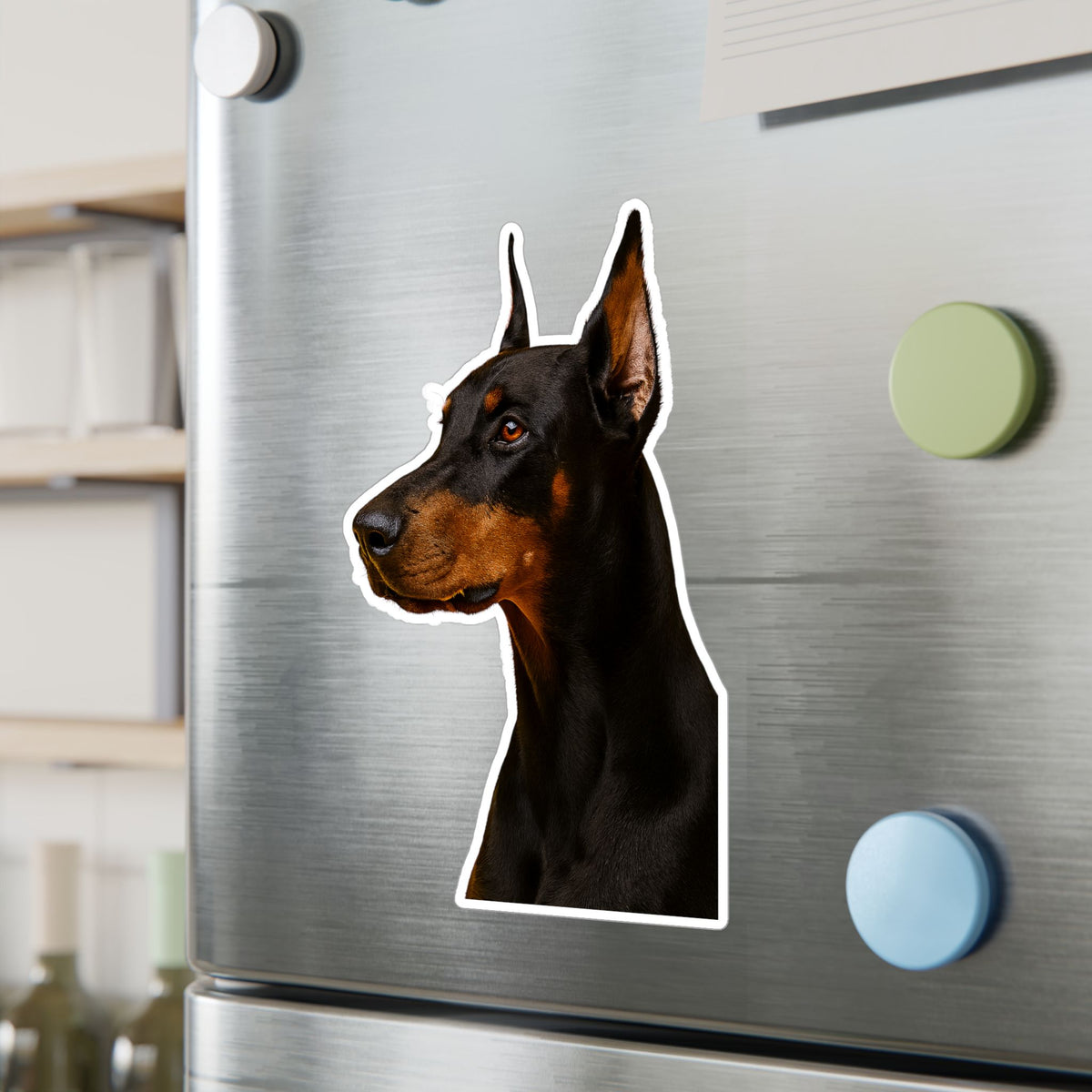 Doberman Head Vinyl Decal