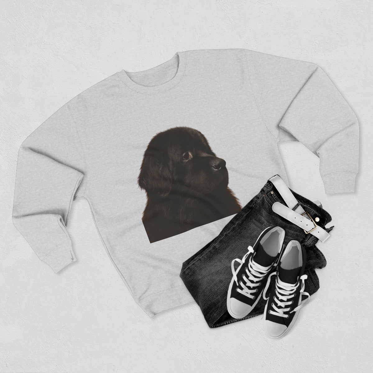 Newfie Head Unisex Crewneck Sweatshirt