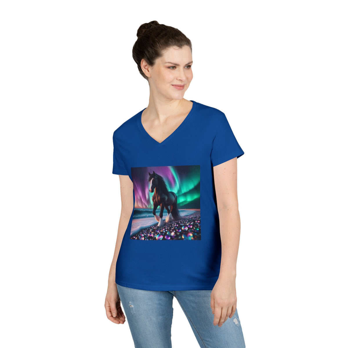 Midnight Magic Women's V-Neck Tee