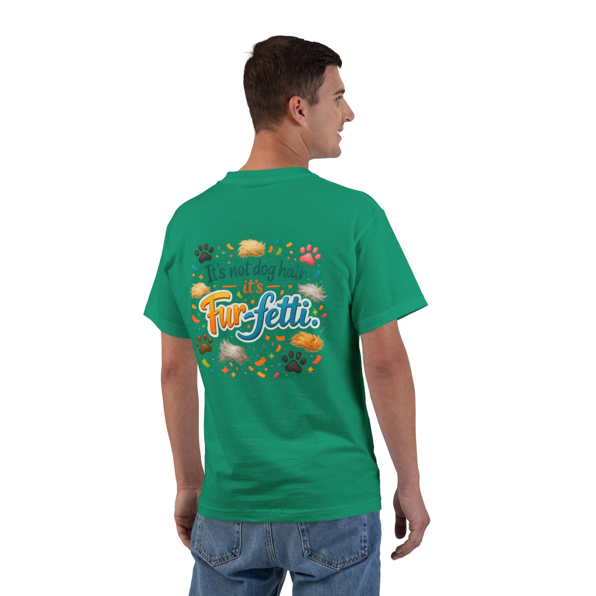 Fur-Fetti Dog Men's Short-Sleeve Crewneck Tee