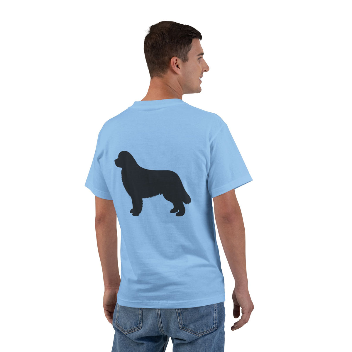 Newfie Silhouette Men's Short-Sleeve Crewneck Tee