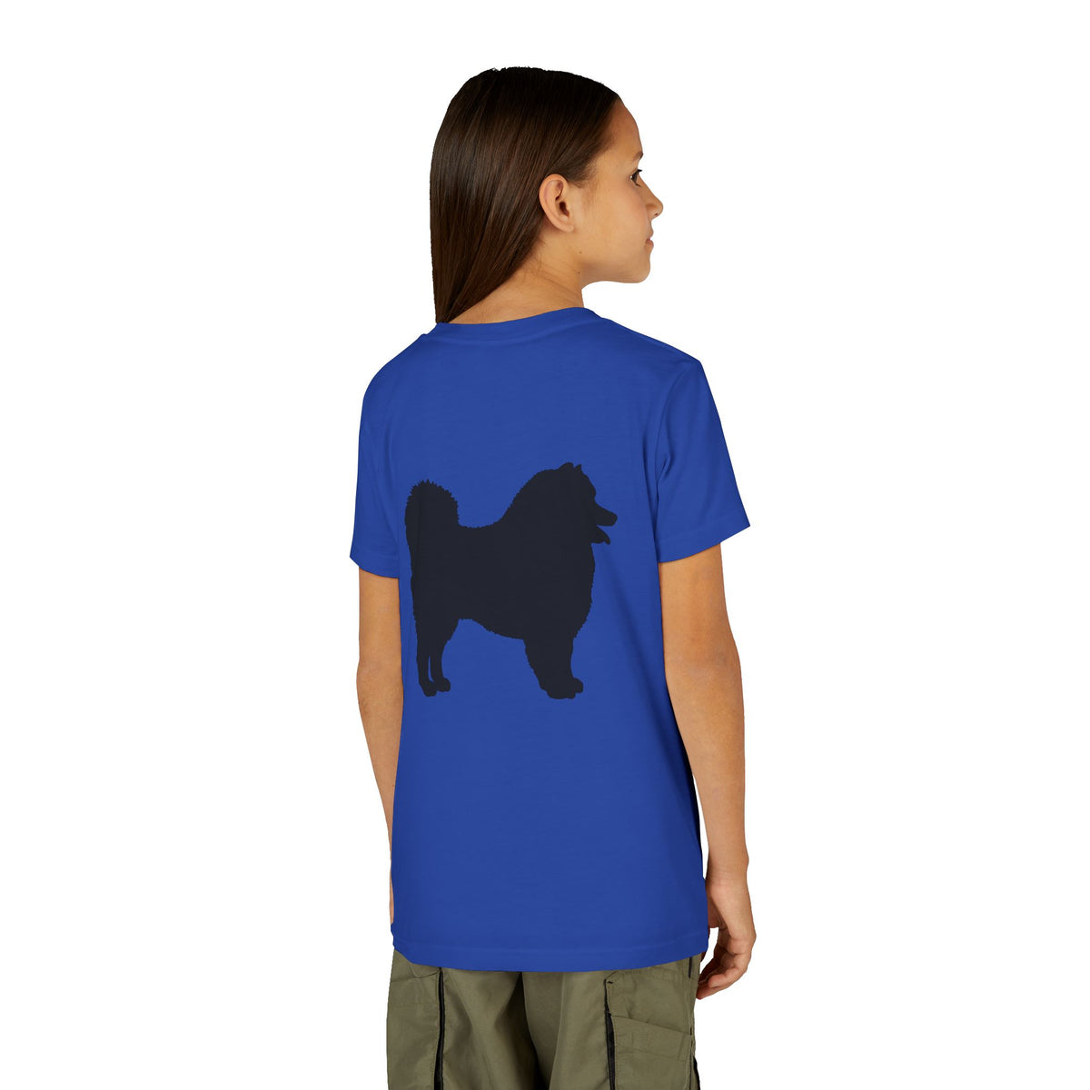 Samoyed Silhouette Youth Unisex Short Sleeve Crewneck Tee