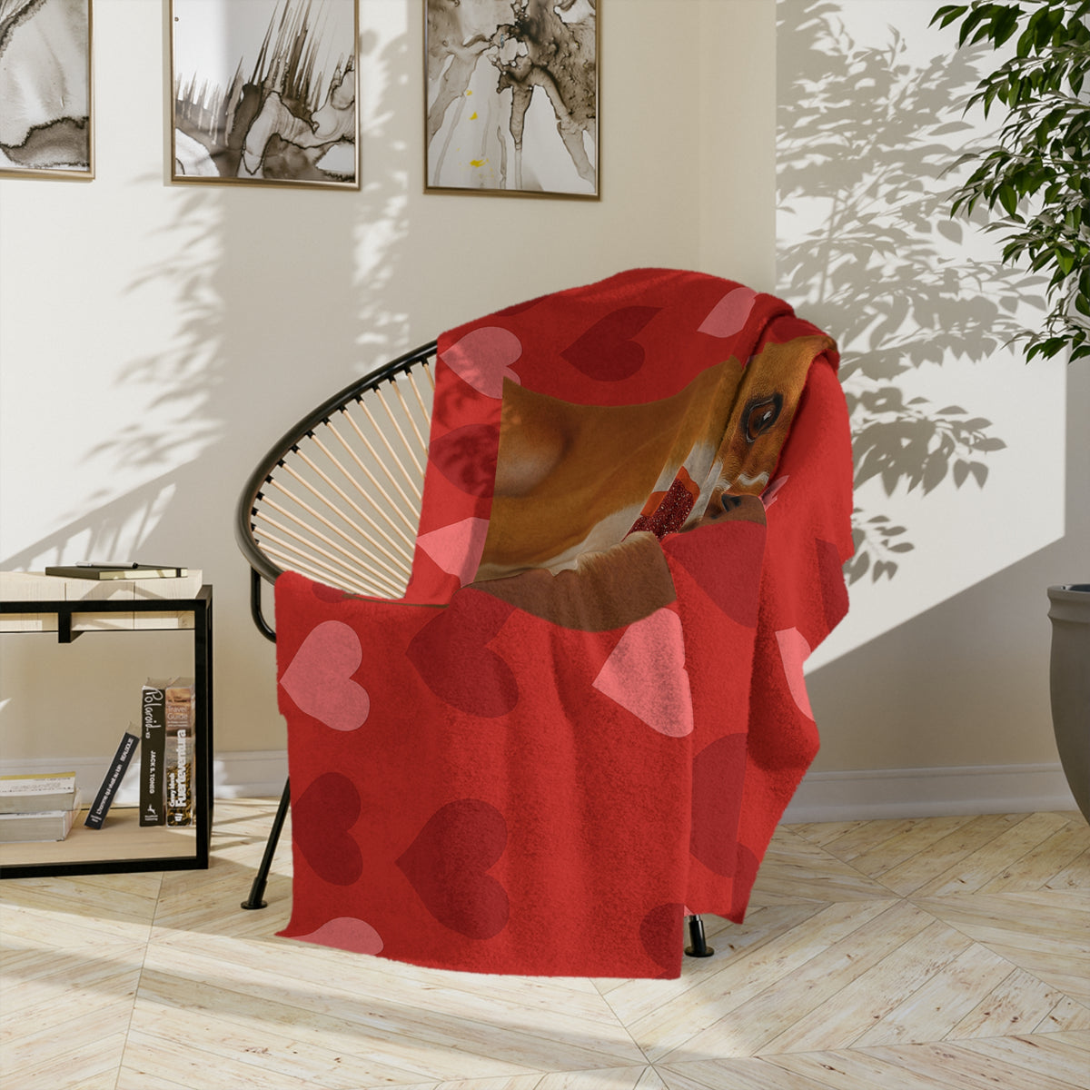 Cupid's Companion Basenji Velveteen Microfiber Blanket