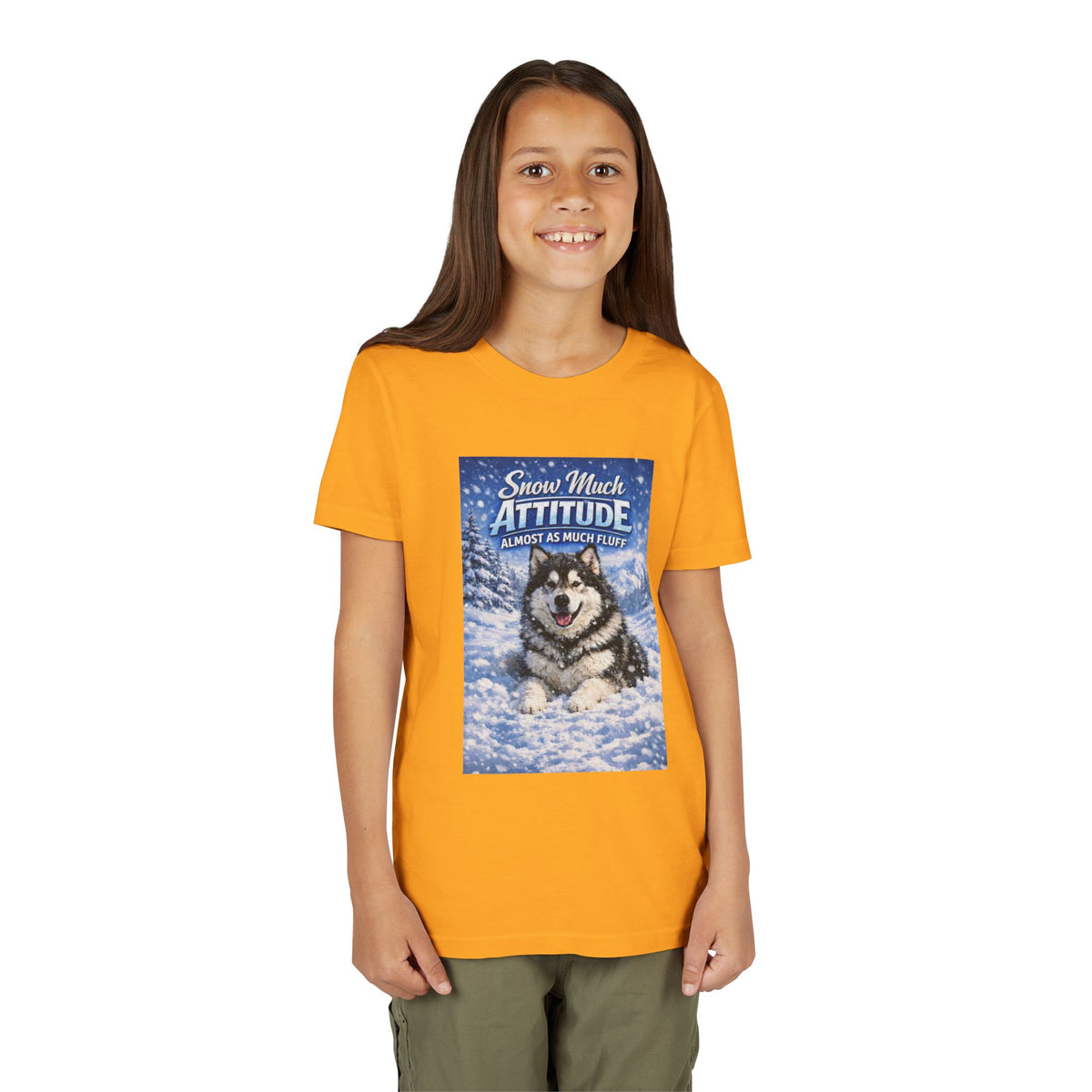 Snow Much Attitude Youth Unisex Short Sleeve Crewneck Tee