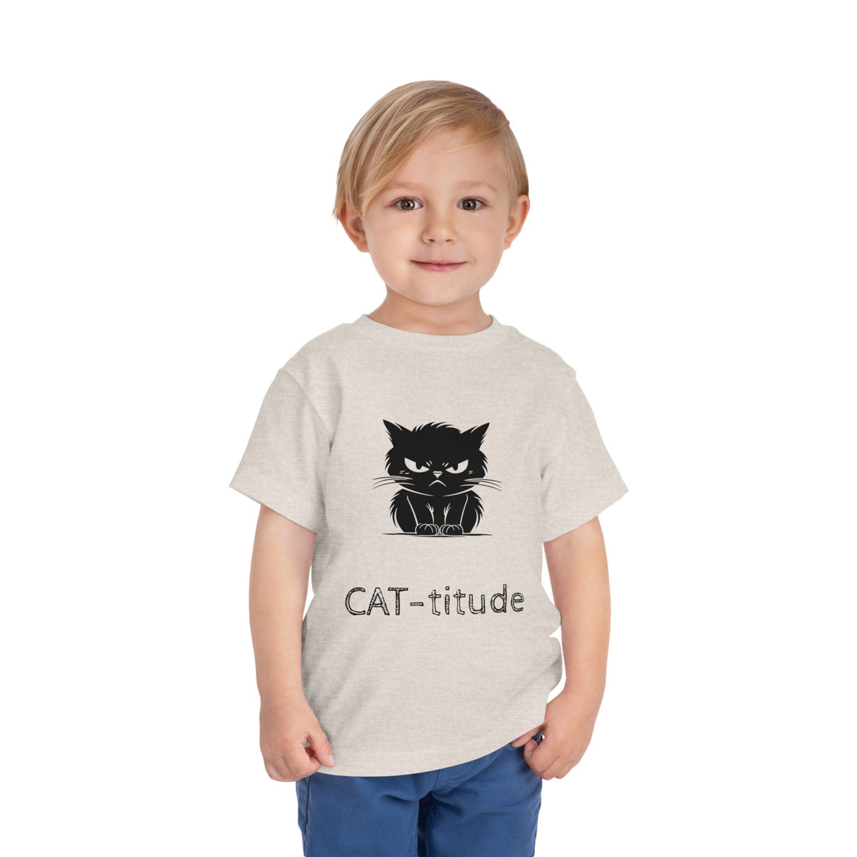 CAT-titude Toddler Unisex Short Sleeve Crewneck Tee