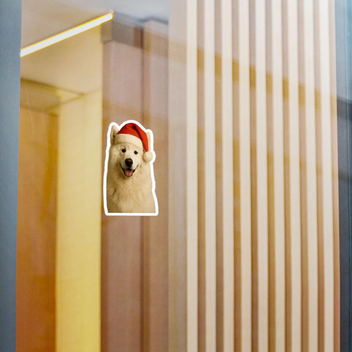 Santa Paws Samoyed Vinyl Decal