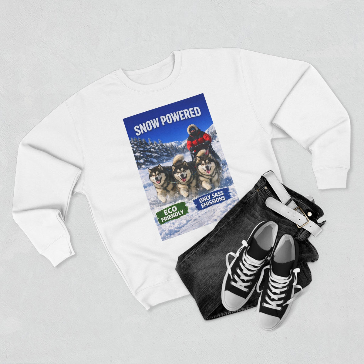 Snow Powered Unisex Crewneck Sweatshirt