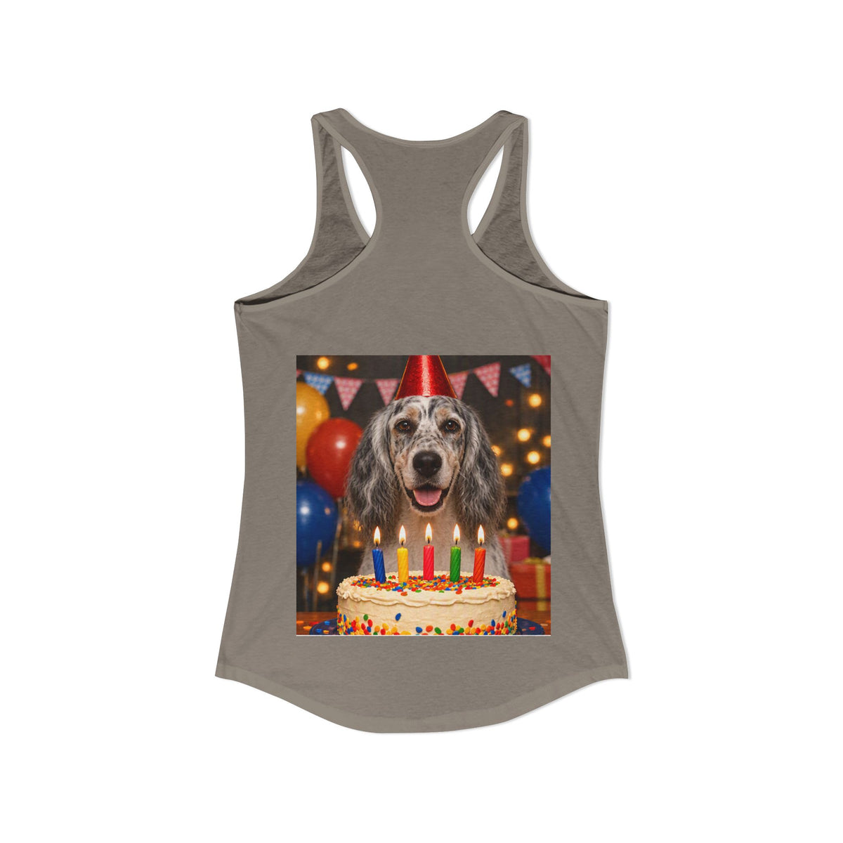 Birthday Buddy English Setter Women's Racerback Tank