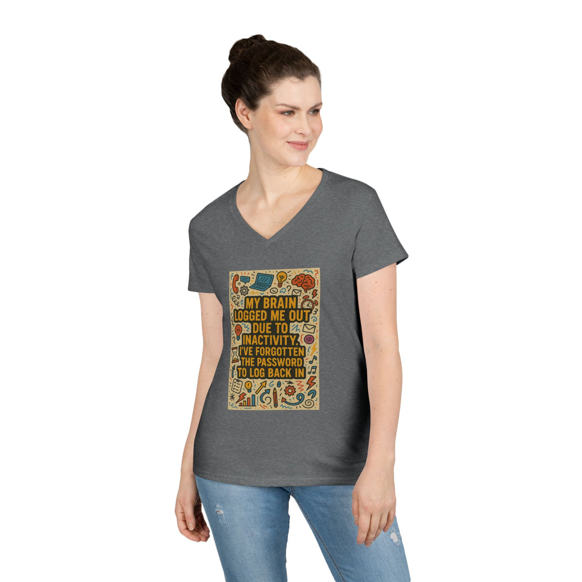 Logged Out Women's V-Neck Tee