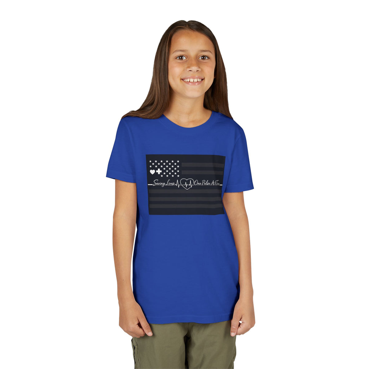 Thin White Line Youth Unisex Short Sleeve Crewneck Tee