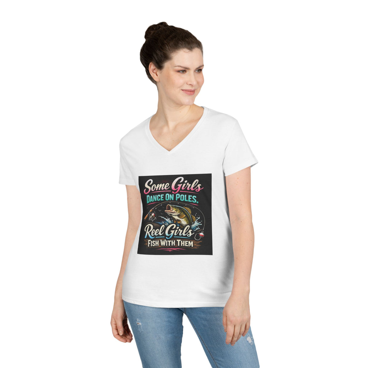Reel Girls Women's V-Neck Tee