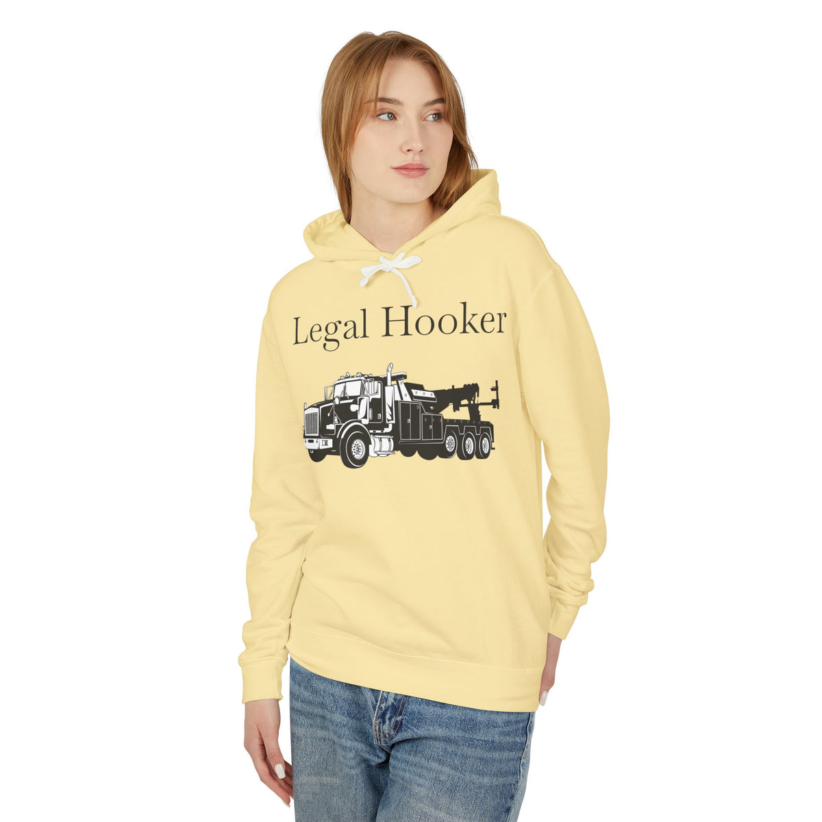 Legal H**ker Heavy Tow Truck Unisex Lightweight Hoodie