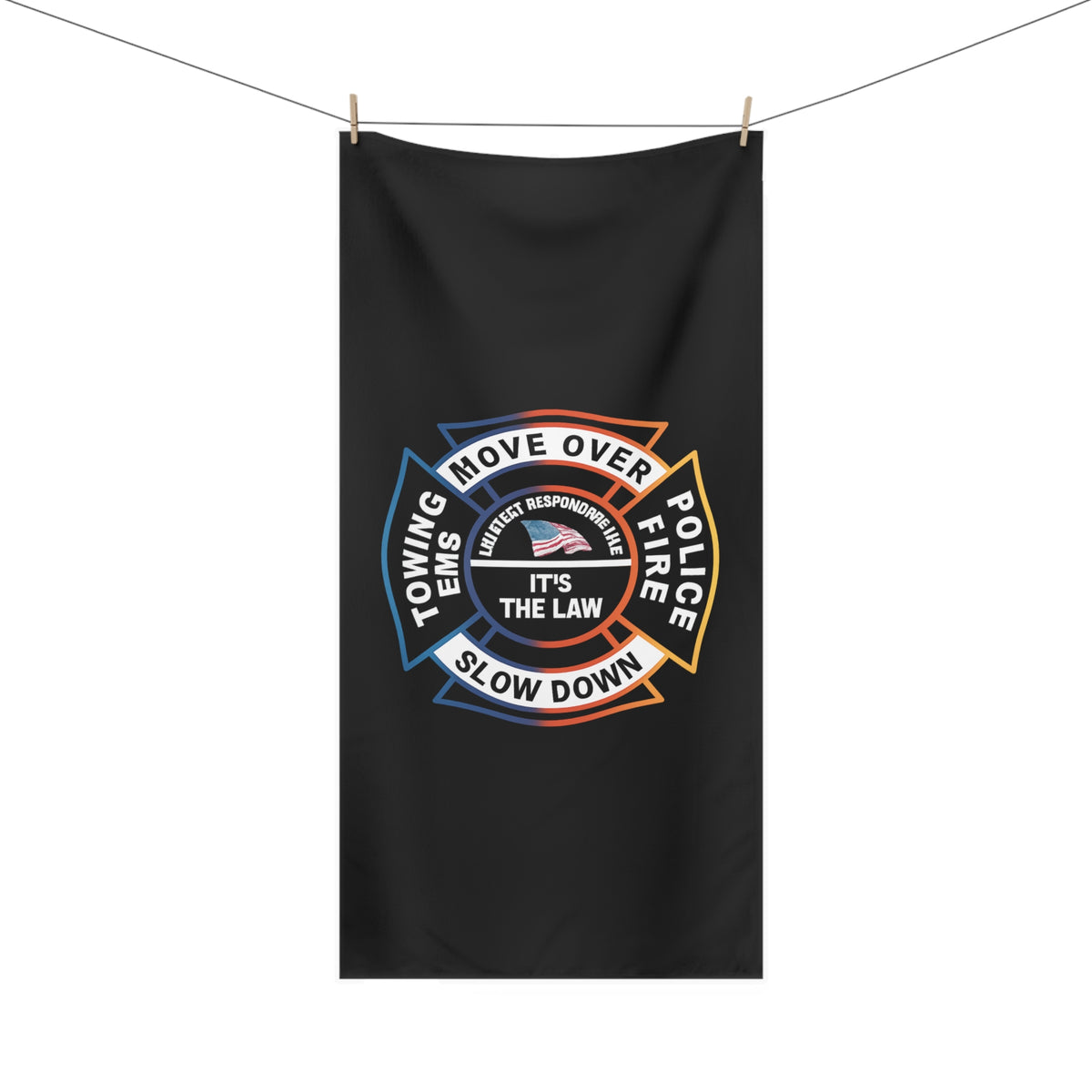 Let First Responders Live Mink-Cotton Beach Towel