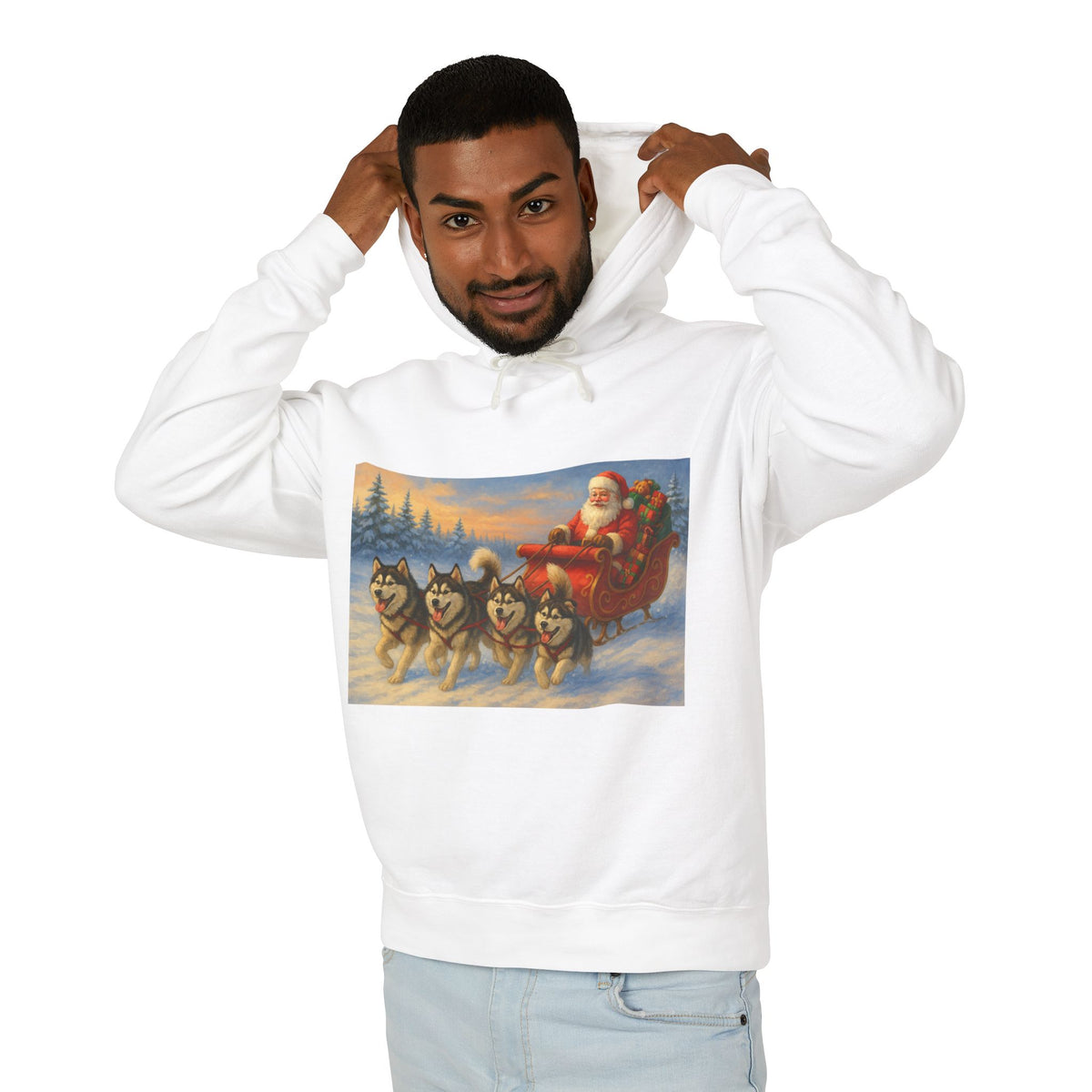 Dashing Through The Snow Unisex Lightweight Hoodie