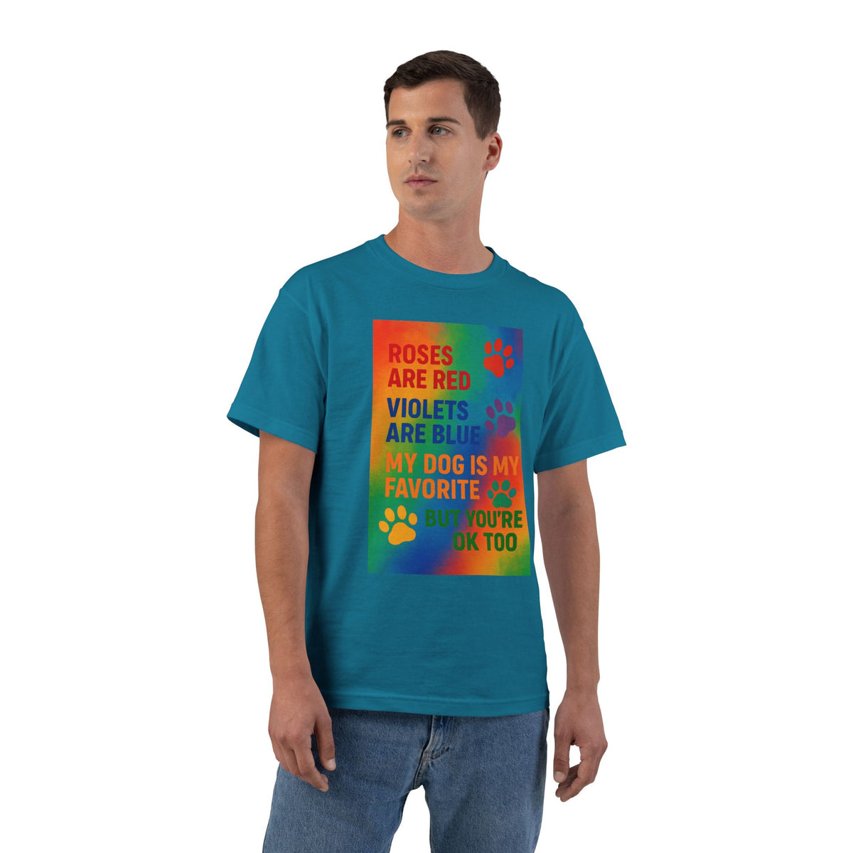 Roses Are Red Dog Men's Short-Sleeve Crewneck Tee