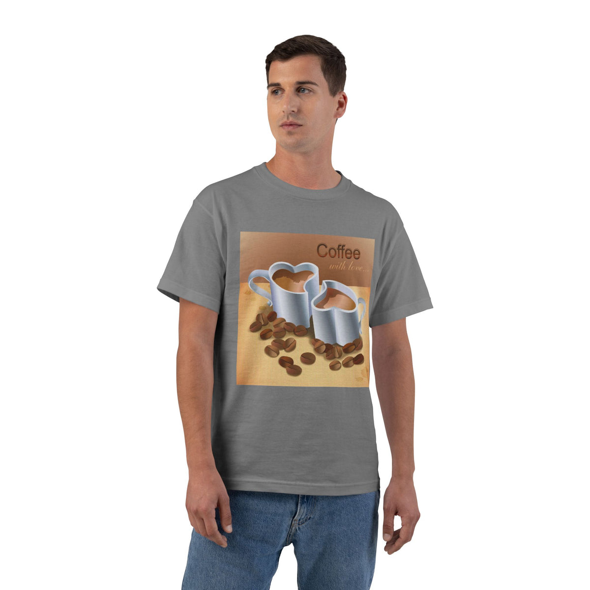 Coffee With Love Men's Short-Sleeve Crewneck Tee