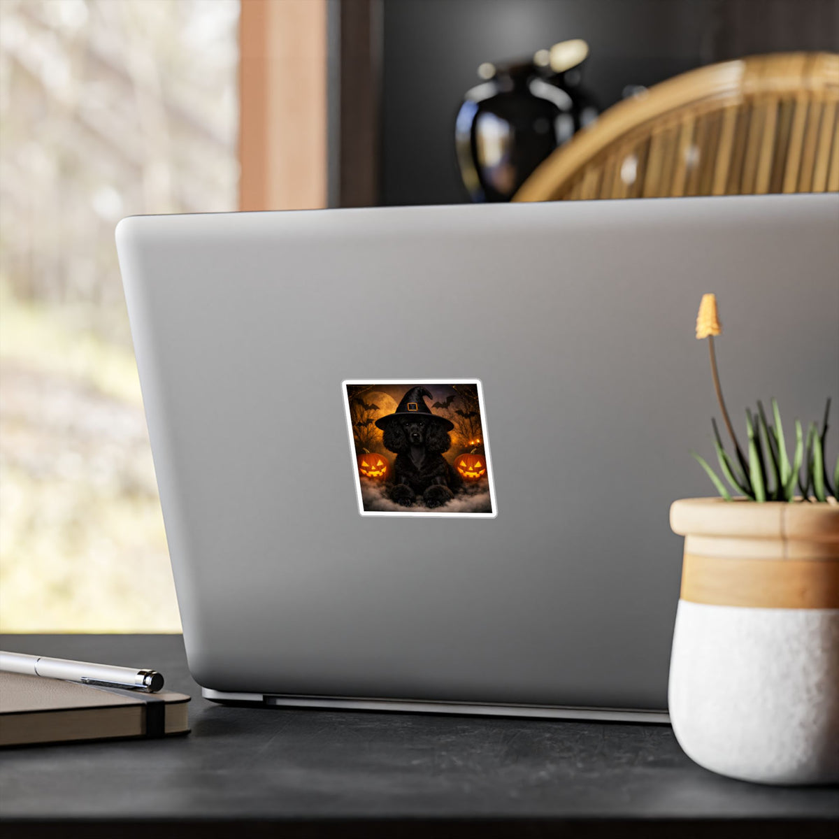 Witch Hat Pack Poodle Vinyl Decal