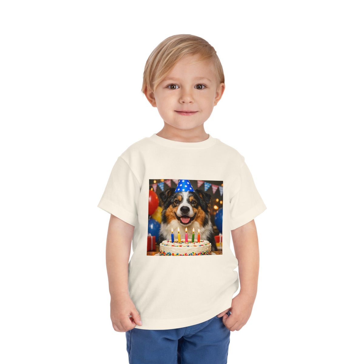 Birthday Buddy Aussie Toddler Unisex Short Sleeve Crewneck Tee