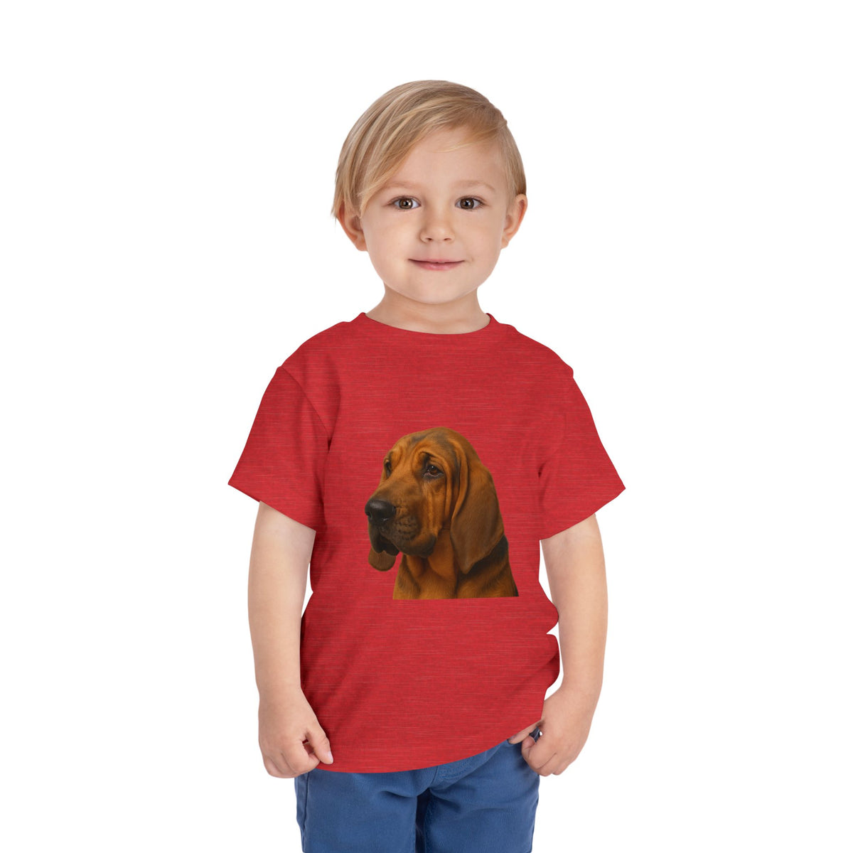 Bloodhound Head Toddler Unisex Short Sleeve Crewneck Tee