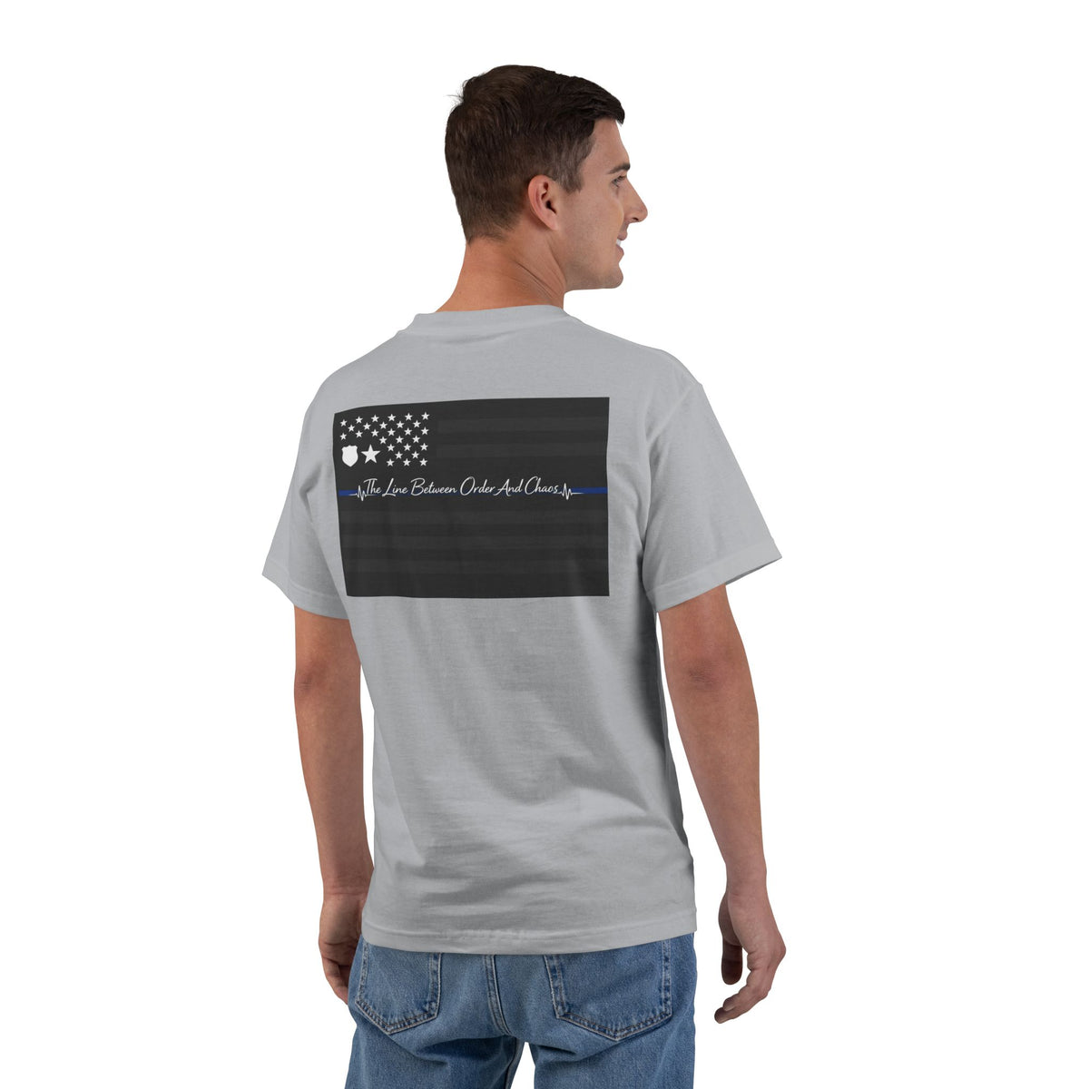 Thin Blue Line Men's Short-Sleeve Crewneck Tee