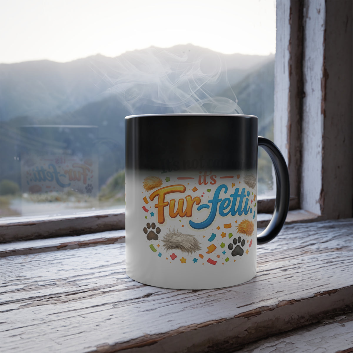 Fur-Fetti Cat Color Changing Mug