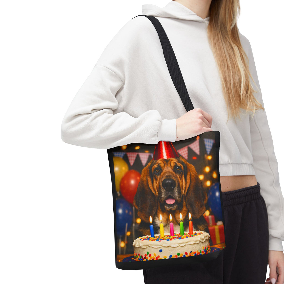 Birthday Buddy Bloodhound Tote Bag