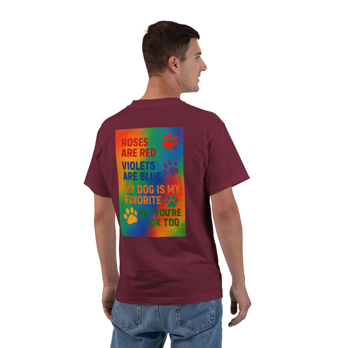 Roses Are Red Dog Men's Short-Sleeve Crewneck Tee