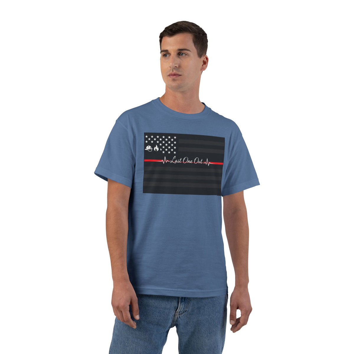 Thin Red Line Men's Short-Sleeve Crewneck Tee