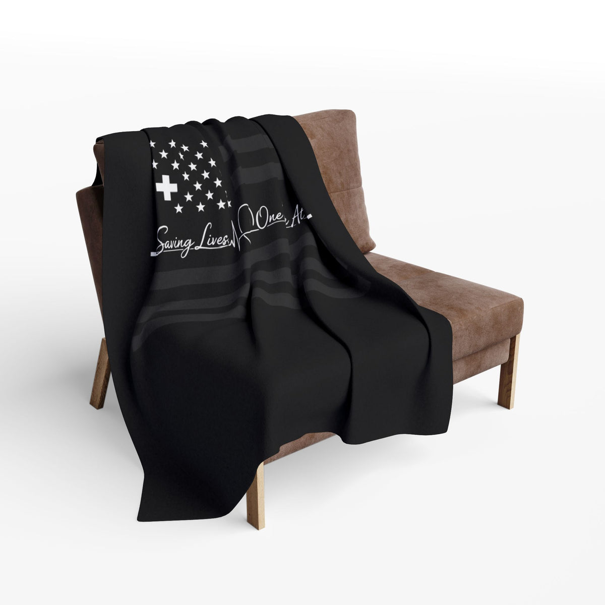 Thin White Line Arctic Fleece Blanket